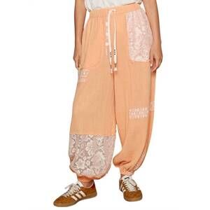 NEW POL sorbet woven pants in peach